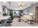 Living area with white couch and bar-style seating at 3014 Guadalupe Dr, Punta Gorda, FL 33950