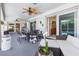 Covered patio features dining area and comfortable seating at 3014 Guadalupe Dr, Punta Gorda, FL 33950
