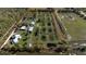 Aerial view of expansive property with various structures and lush landscape at 15871 Huffmaster Rd, North Fort Myers, FL 33917