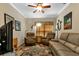 Relaxing Gathering room featuring comfy seating and a ceiling fan at 1636 Palace Ct, Port Charlotte, FL 33980