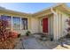 Landscaped walkway leading to the home's entrance at 2501 Rio Largo Ct, Punta Gorda, FL 33950