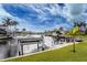 Private boat dock with lift in a canal setting at 3112 Tripoli Blvd, Punta Gorda, FL 33950
