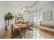Rustic farmhouse dining room with large wooden table at 17080 Kellog Ave, Port Charlotte, FL 33954