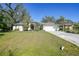 Single-story house with white exterior, gray roof, and a landscaped yard at 17080 Kellog Ave, Port Charlotte, FL 33954