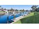 Scenic canal view featuring a private boat dock at 566 Port Bendres Dr, Punta Gorda, FL 33950