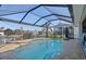 Inviting screened-in pool with ample deck space overlooking the canal at 566 Port Bendres Dr, Punta Gorda, FL 33950