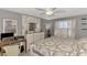 Guest bedroom with queen bed and built in desk at 824 E 6Th St, Englewood, FL 34223
