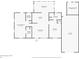 One-story floor plan featuring 2 bedrooms, 2 bathrooms, Gathering room, and garage at 824 E 6Th St, Englewood, FL 34223