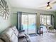 Relaxing view of the pool through sliding glass doors at 14454 Nw Chamberlain Blvd, Port Charlotte, FL 33953