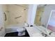 Bathroom with tub, toilet, and single vanity at 2000 Forrest Nelson Blvd # C8, Port Charlotte, FL 33952