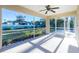 Spacious screened porch overlooking backyard at 3208 Congress St, North Port, FL 34288