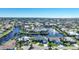 Stunning aerial view of a canal-front community at 809 Lucia Dr, Punta Gorda, FL 33950