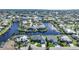 Wide aerial view of waterfront community at 809 Lucia Dr, Punta Gorda, FL 33950