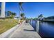 Private concrete dock offering convenient boat access at 809 Lucia Dr, Punta Gorda, FL 33950