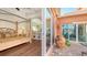 Luxurious main bedroom with private access to a secluded courtyard at 108 Roselle Ct, Port Charlotte, FL 33952