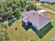 Aerial view of the house and surrounding neighborhood at 1858 Capitol St, North Port, FL 34288