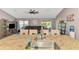 Kitchen island with granite top, overlooking living room at 1858 Capitol St, North Port, FL 34288