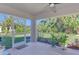 Relaxing screened porch overlooking the backyard at 1858 Capitol St, North Port, FL 34288