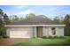 Curb appeal abounds in this charming one-story home featuring a two-car garage and well-manicured lawn at 21003 Cornell Ave, Port Charlotte, FL 33952