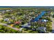 Aerial view showing home's location near the canal at 18749 Ackerman Ave, Port Charlotte, FL 33948