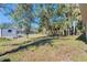 Large backyard with mature trees and lush grass at 267 Lecturn St, Port Charlotte, FL 33954