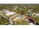 Aerial view of a single-Gathering home with a pool and fenced backyard at 2696 Mather Ln, North Port, FL 34286