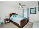 Cozy bedroom with a double bed and ceiling fan at 2696 Mather Ln, North Port, FL 34286