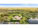 Aerial view of the property, highlighting its size and lake view at 3409 Carpel St, Plant City, FL 33566