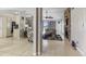 Open living area with fireplace, kitchen, and access to backyard at 3310 Middletown St, Port Charlotte, FL 33952