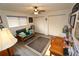 Cozy bedroom with a futon, desk, and ample closet space at 726 Macedonia Dr, Punta Gorda, FL 33950