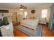 Spacious main bedroom with a king-size bed and en-suite bathroom at 726 Macedonia Dr, Punta Gorda, FL 33950