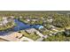 Aerial view of the house and neighborhood at 1070 March Dr, Port Charlotte, FL 33953