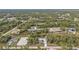 An elevated view of the neighborhood, showcasing the home's private and natural surroundings at 1205 Bartlett Ave, North Port, FL 34288