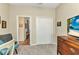 Bedroom with a closet and door with a view to other parts of the home at 1205 Bartlett Ave, North Port, FL 34288