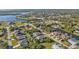 A beautiful waterfront community from an aerial view with canals and many waterfront homes at 18043 Avonsdale Cir, Port Charlotte, FL 33948