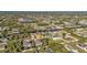 Aerial view showcasing a home’s location near waterways and the surrounding community at 18043 Avonsdale Cir, Port Charlotte, FL 33948