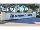 Seminole Lakes community entrance sign at 26247 Stillwater Cir, Punta Gorda, FL 33955
