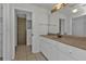 Bathroom with vanity, sink and shower/tub combo at 1811 Music Ln, North Port, FL 34286
