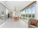 Dining area in the sunroom with large windows and water views at 3310 Tripoli Blvd, Punta Gorda, FL 33950