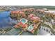 Aerial view of community showing resort-style amenities and water features at 99 Vivante Blvd # 312, Punta Gorda, FL 33950