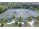 Aerial view of community tennis courts at 10494 Princess Ct, Punta Gorda, FL 33955