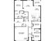 Two-bedroom, two-bathroom floor plan with a two-car garage at 1428 Powell Valley Dr, Port Charlotte, FL 33953