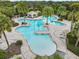 Aerial view of resort-style community pool at 10721 Banfield Dr, Riverview, FL 33579