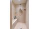 Large walk-in shower with tiled walls and built-in seating at 219 White Marsh Ln, Rotonda West, FL 33947