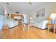 Living room with hardwood floors, light colored sofa, and a coffee table at 4048 Oakview Dr # F2-4, Punta Gorda, FL 33980