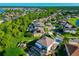 Aerial view of a house with a pool and lush landscaping at 2507 Hobblebrush Dr, North Port, FL 34289