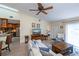 Open living room with kitchen view at 3300 Loveland Blvd # 3103, Punta Gorda, FL 33980