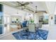 Spacious patio with outdoor dining set and view of the living room at 3700 Candia Dr, Punta Gorda, FL 33950