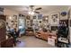 Home office featuring Beatles memorabilia and built-in shelving at 5325 Cillette Ave, North Port, FL 34288