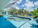 Relaxing pool and spa with screened enclosure at 6594 Buckboard St, North Port, FL 34291